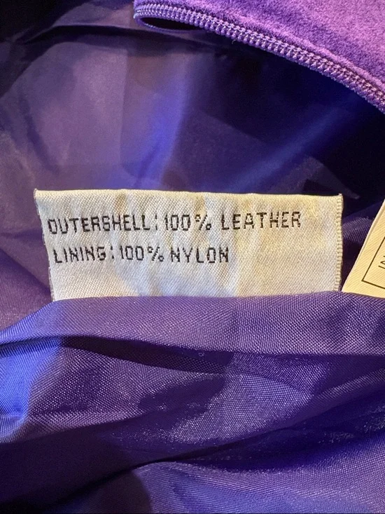 Women's Purple Suede A-Line Skirt - Picture 4 of 5